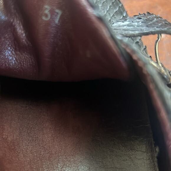 TOD’S SNAKESKIN OXFORD BUCKLE SHOES SIZE 7 - Picture 7 of 8